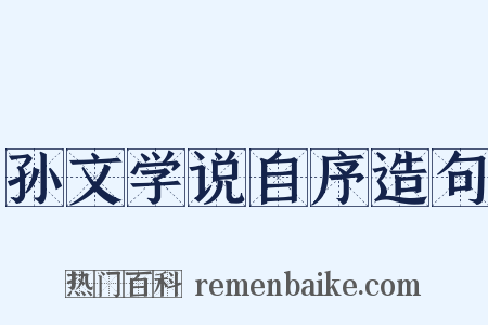 孙文学说自序造句是什么意思的图片